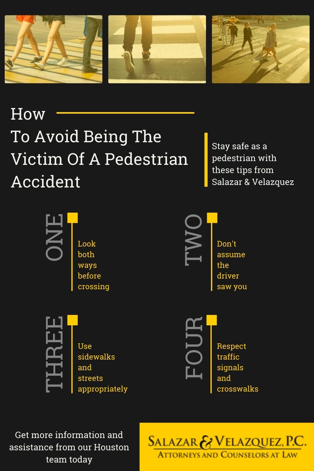How to avoid being the victim of a pedestrian accident infographic 
