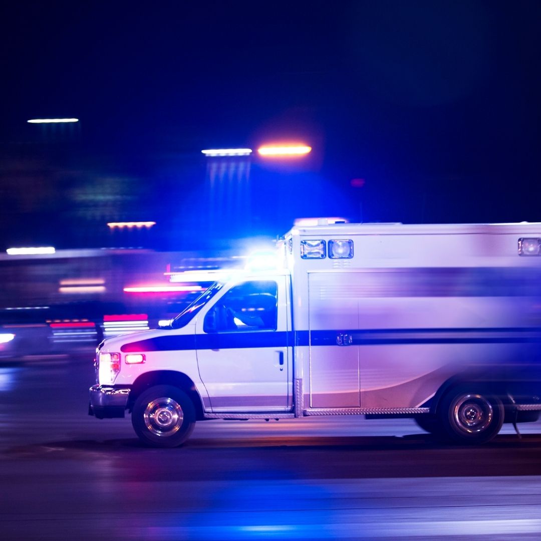 rushing ambulance