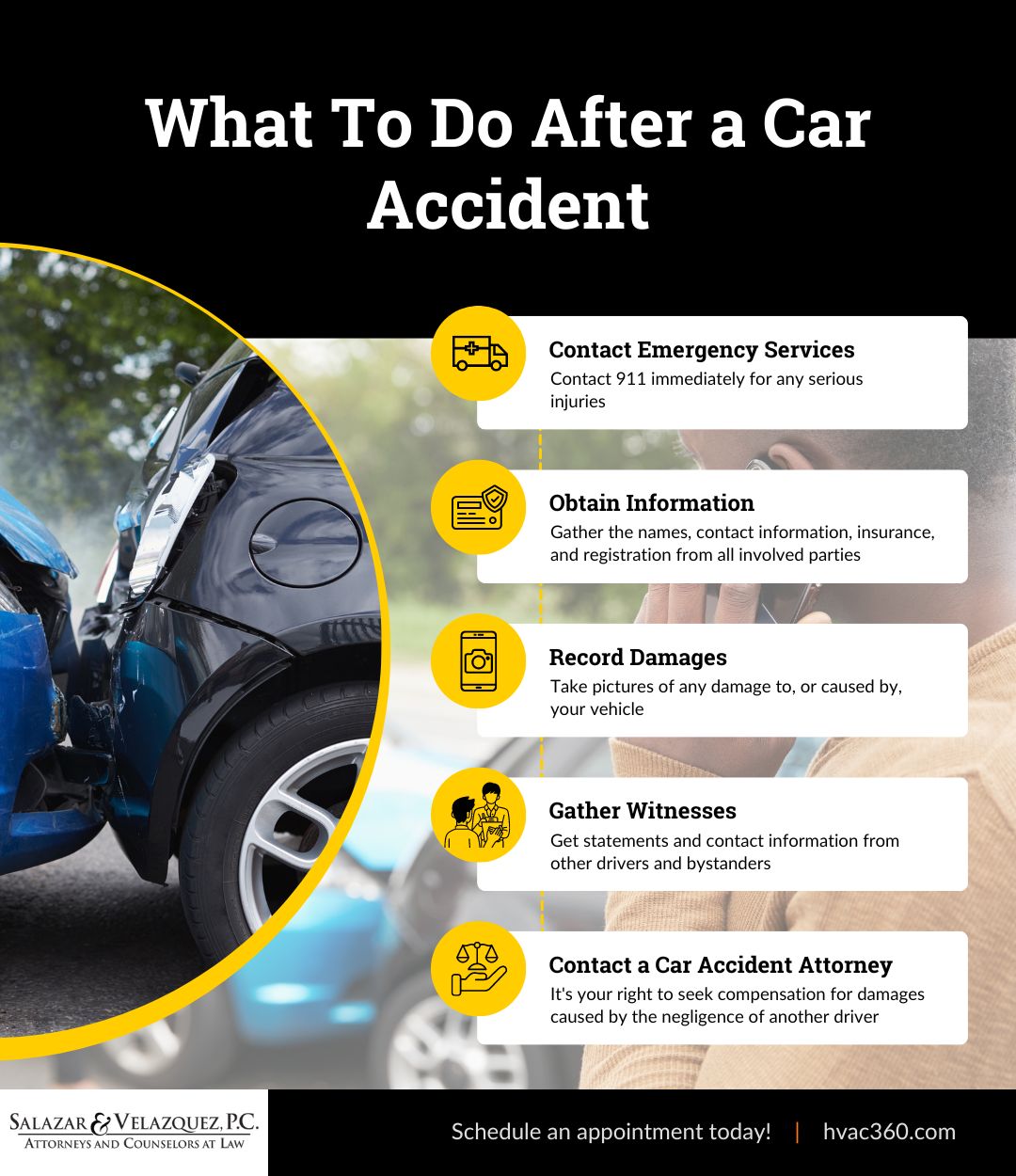 What To Do After A Car Accident - Salazar and Velazquez PC