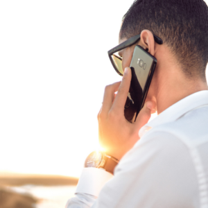 man talking on the phone