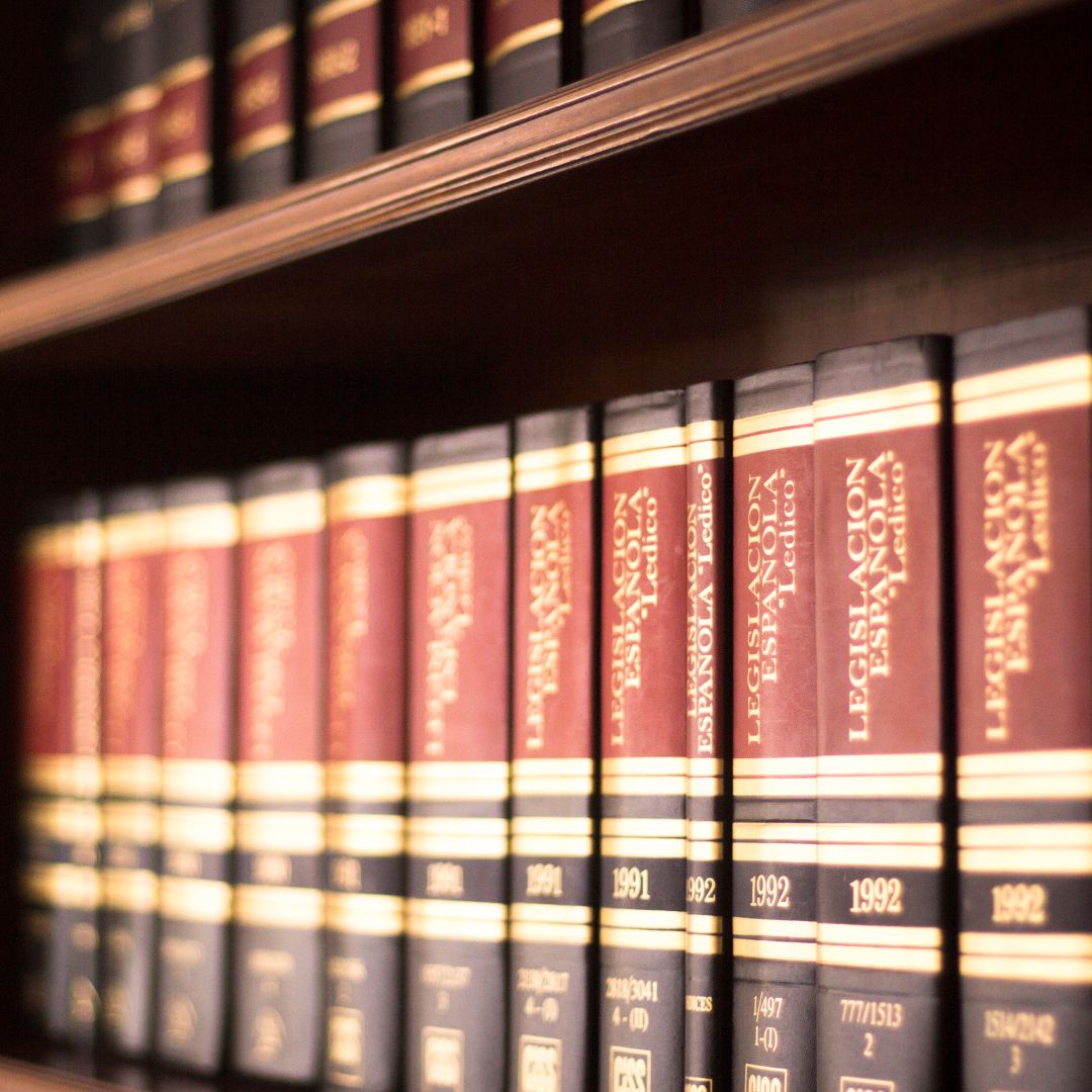 legal books on shelf