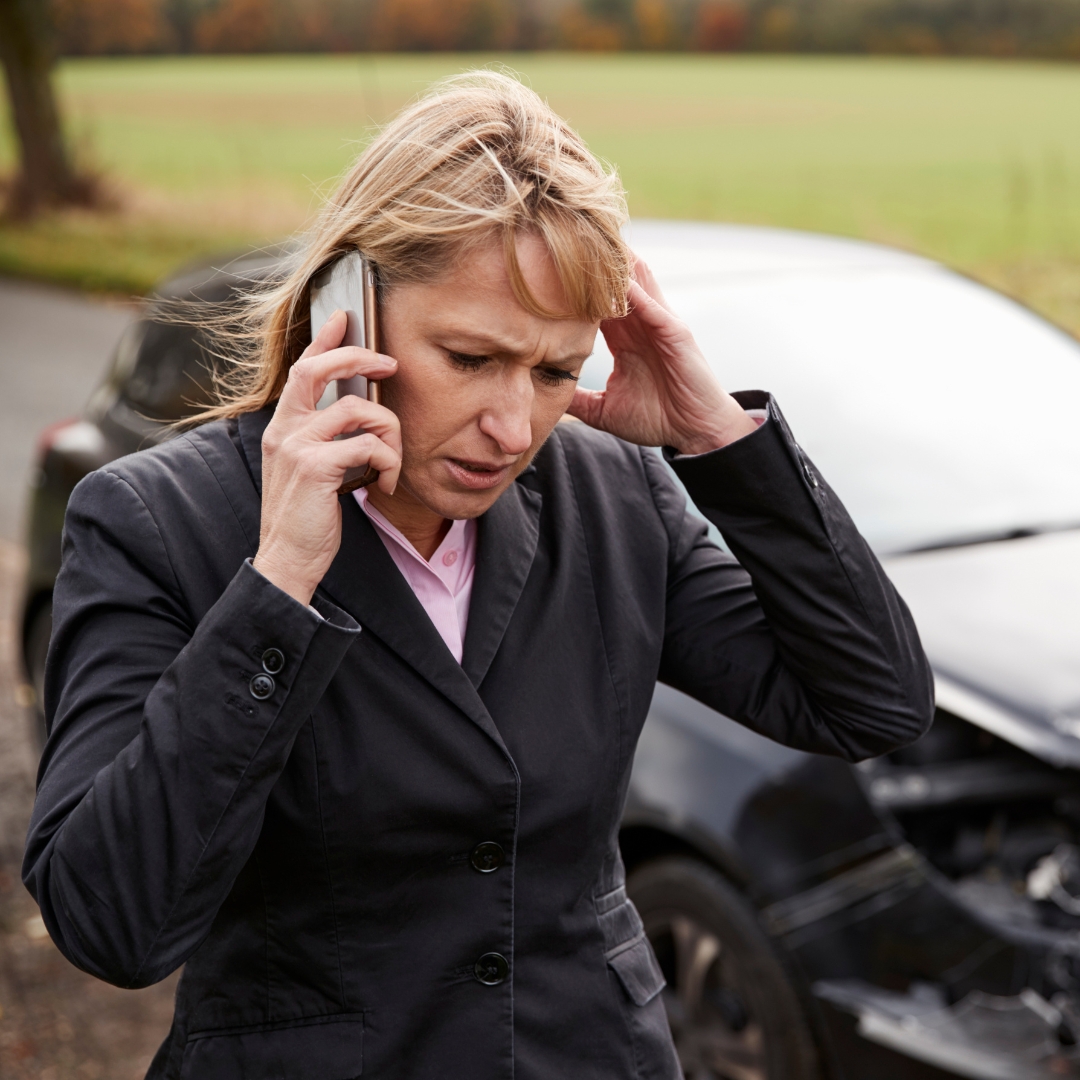 Woman on the phone with her lawyer