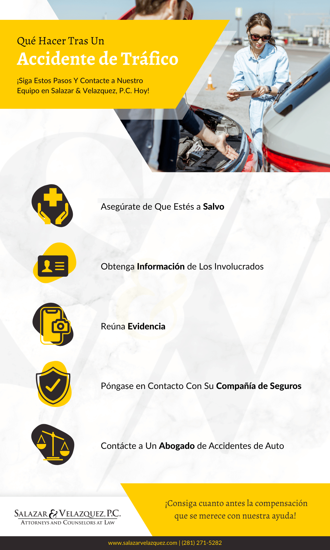 Infografía de Qué Hacer Tras Un Accidente de Tráfico