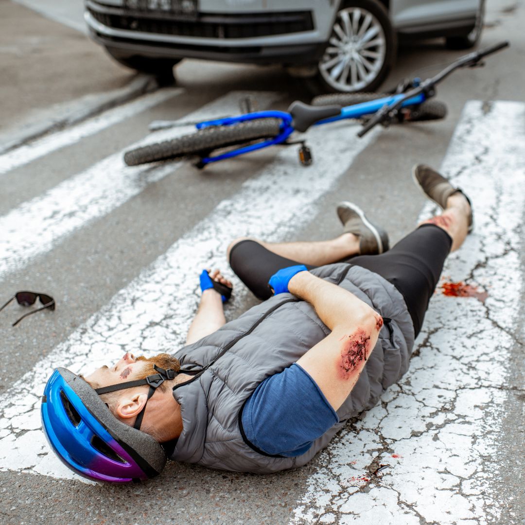 bicyclist struck by car