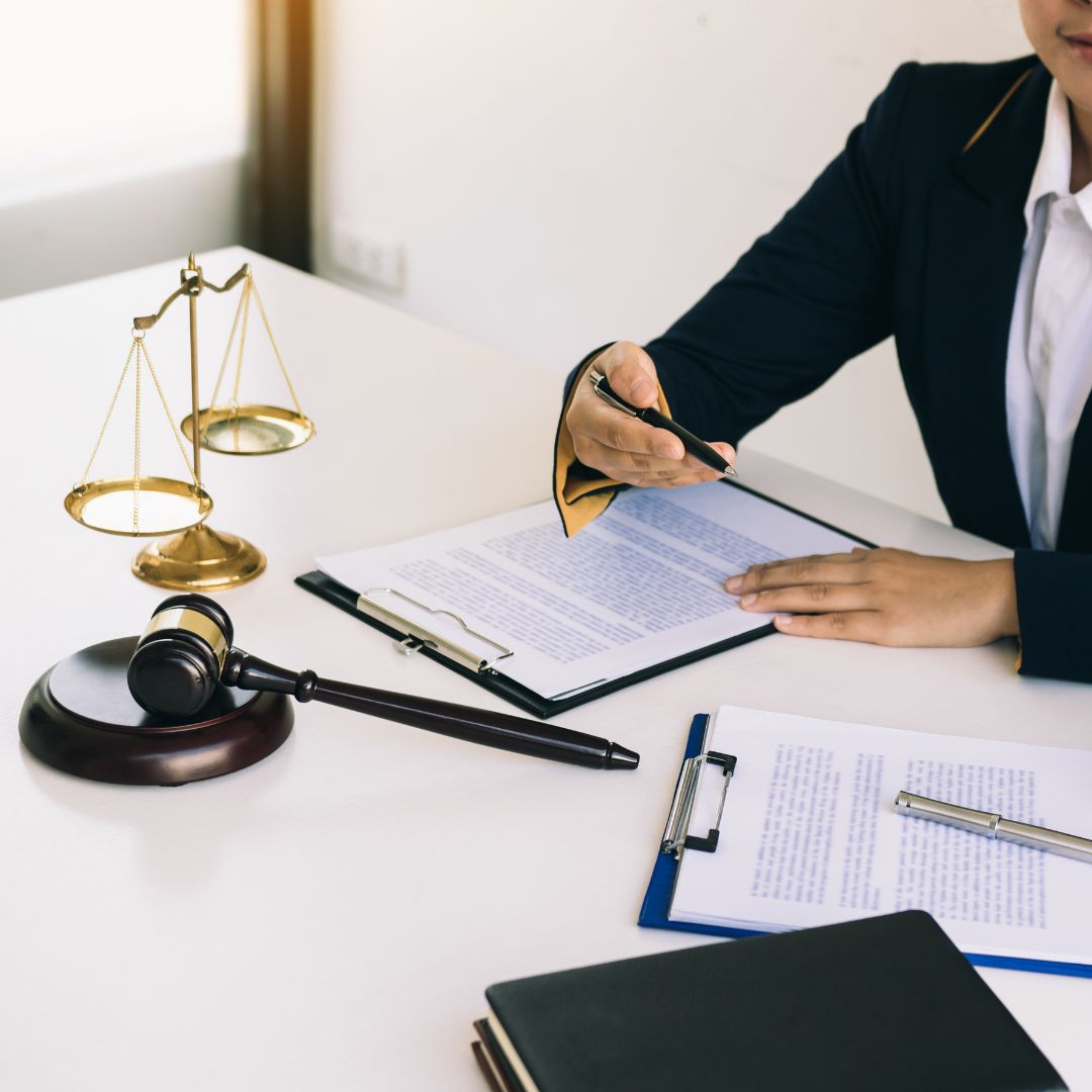 lawyer at desk