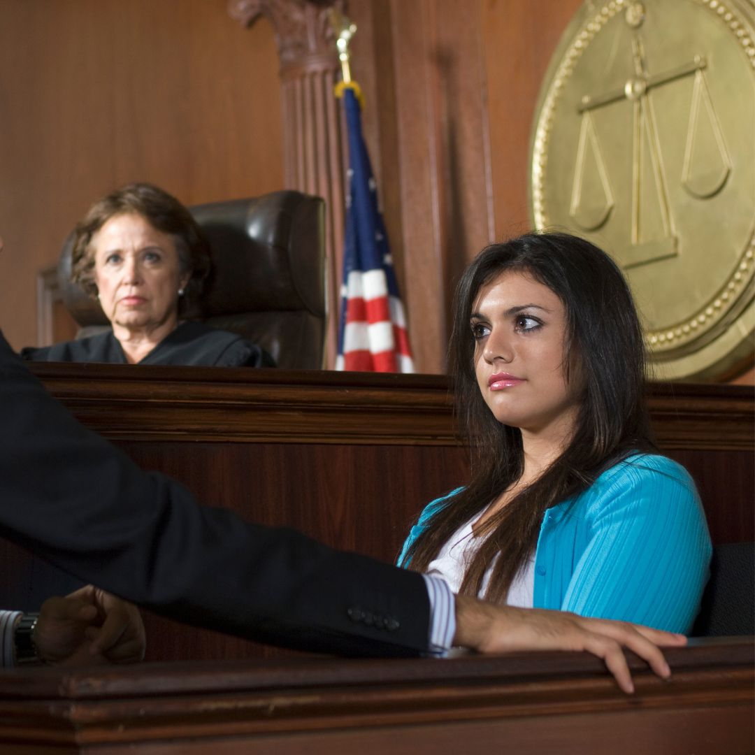 woman in court
