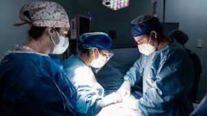 A team performing surgery
