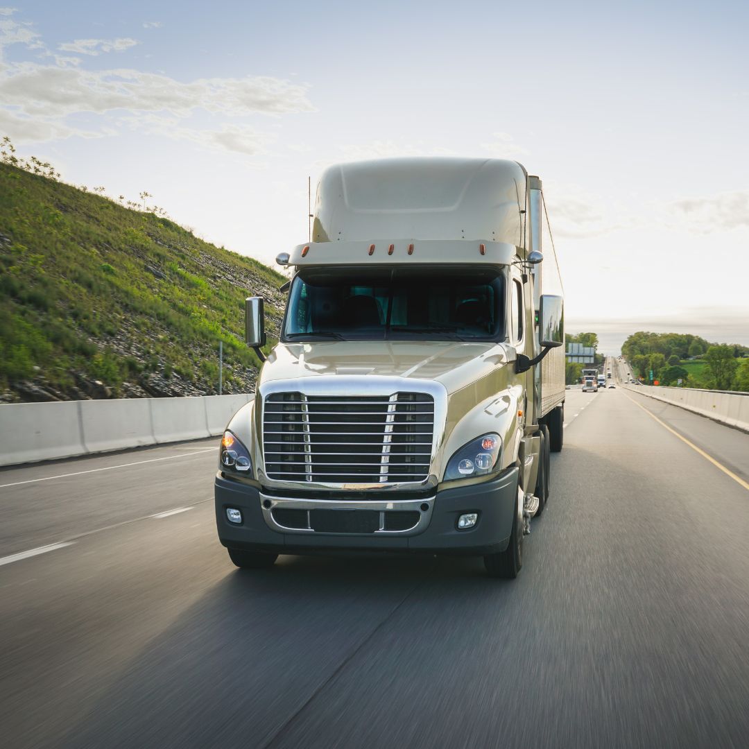 A semi truck