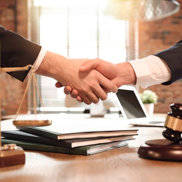 Two people shaking hands