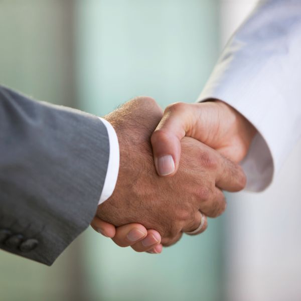 A handshake 