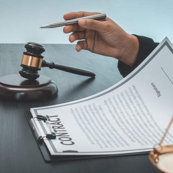 lawyer speaking with a client