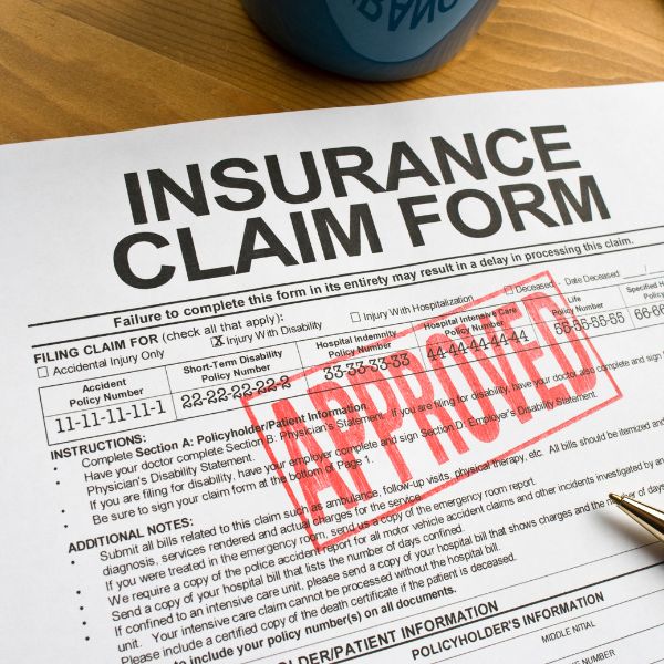 An insurance claim form