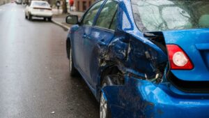 A car that was crashed into