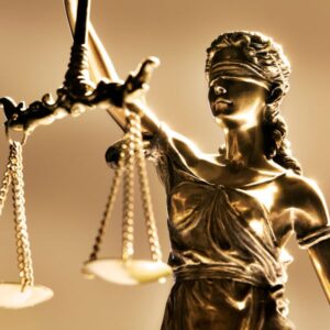 A statue of lady justice