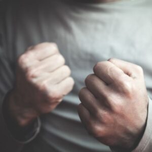 A person making fists