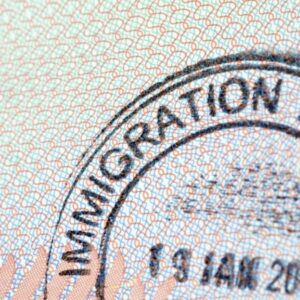 Un sello que dice inmigración