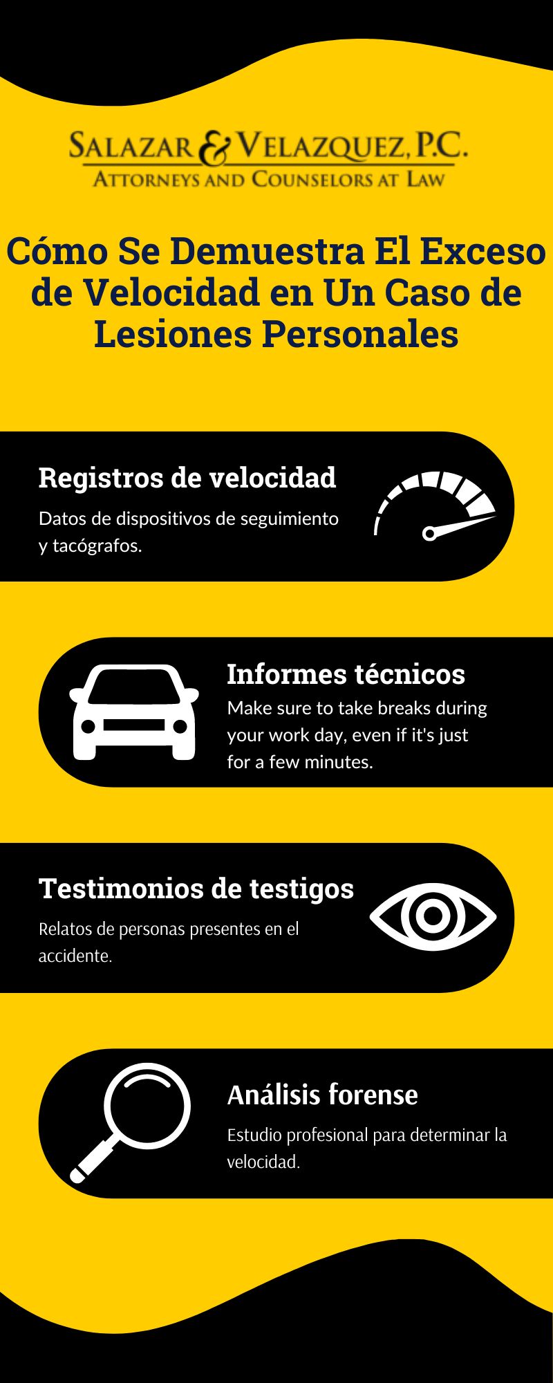 Cómo El Exceso de Velocidad Puede Afectar a Su Lesion Personal