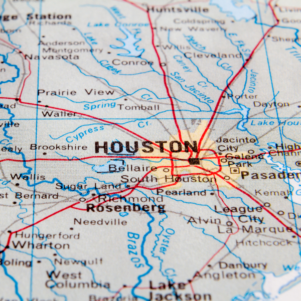 A map of Houston