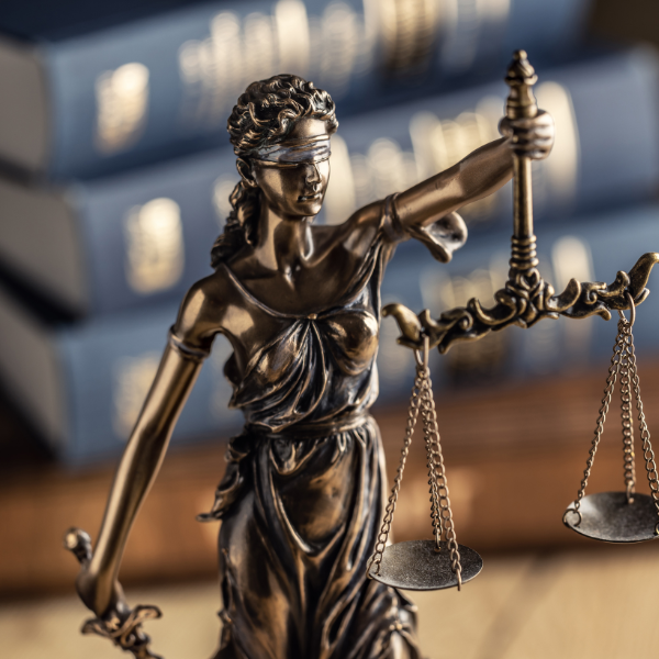 A statue of lady justice