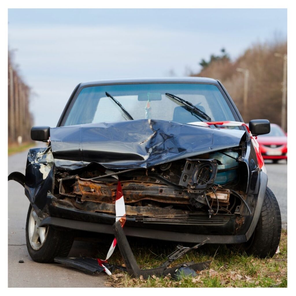 Un coche accidentado
