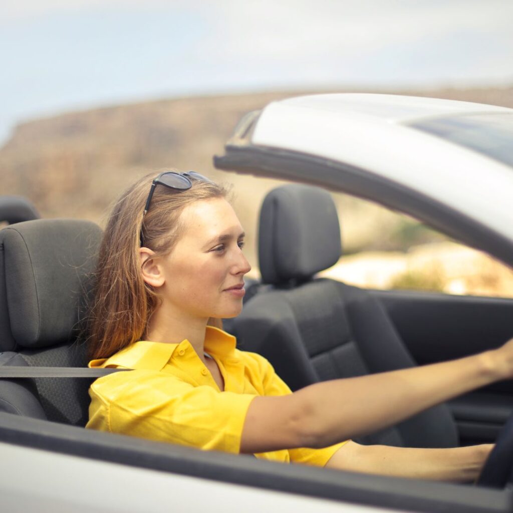 A women driving
