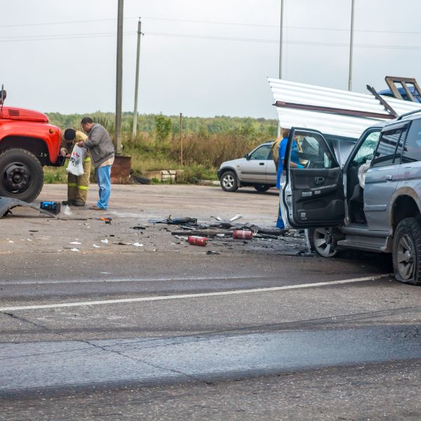 Un coche accidentado
