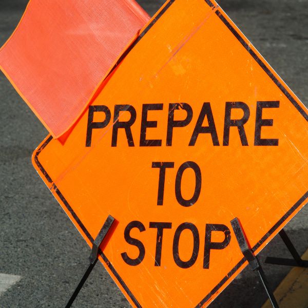 Prepare to stop sign