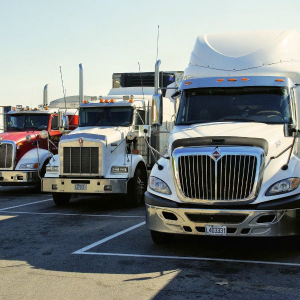 Various semi trucks