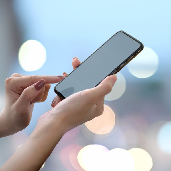 A person using their phone