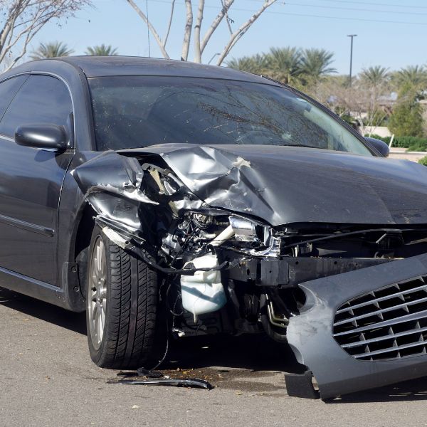 A crashed car