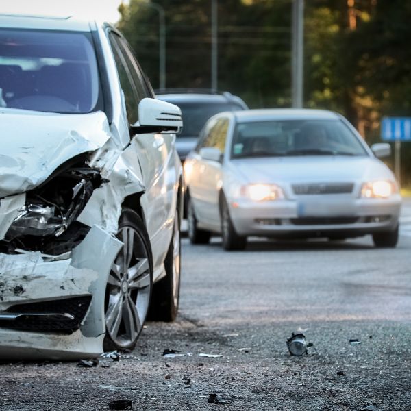Crashed cars