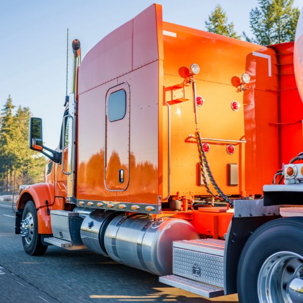 A red semi