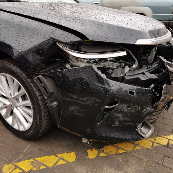 A crashed car