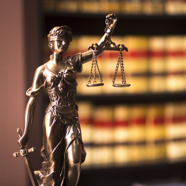 A statue of lady justice