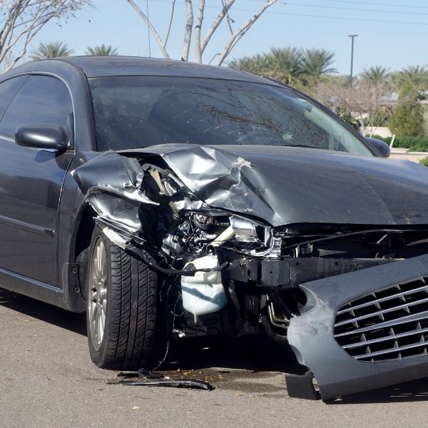 A crashed car