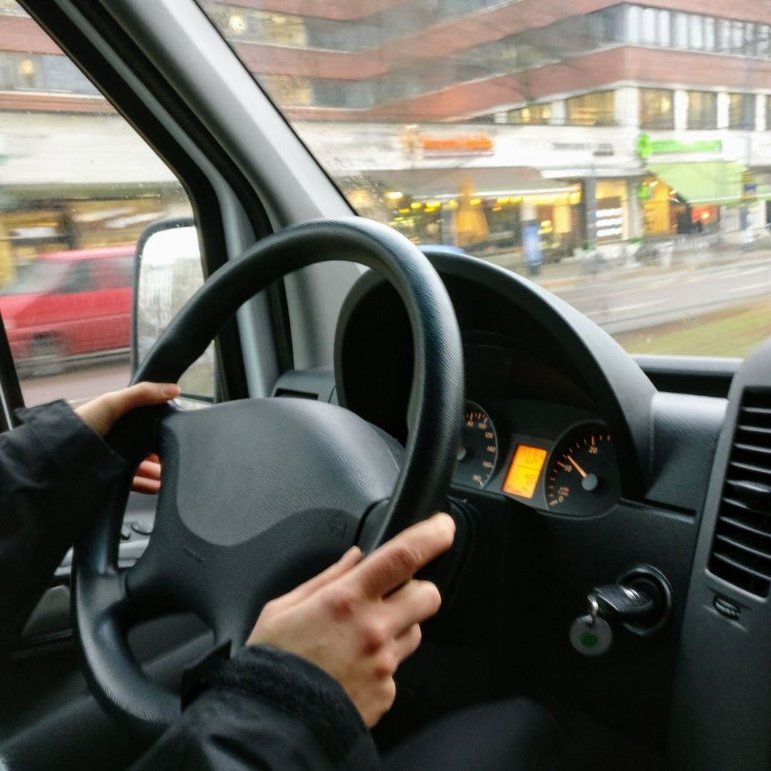 A man driving