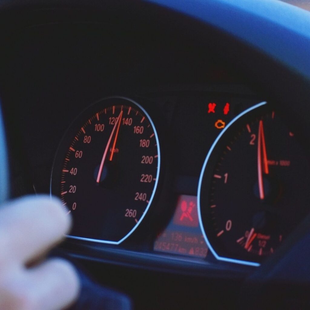 A cars speedometer
