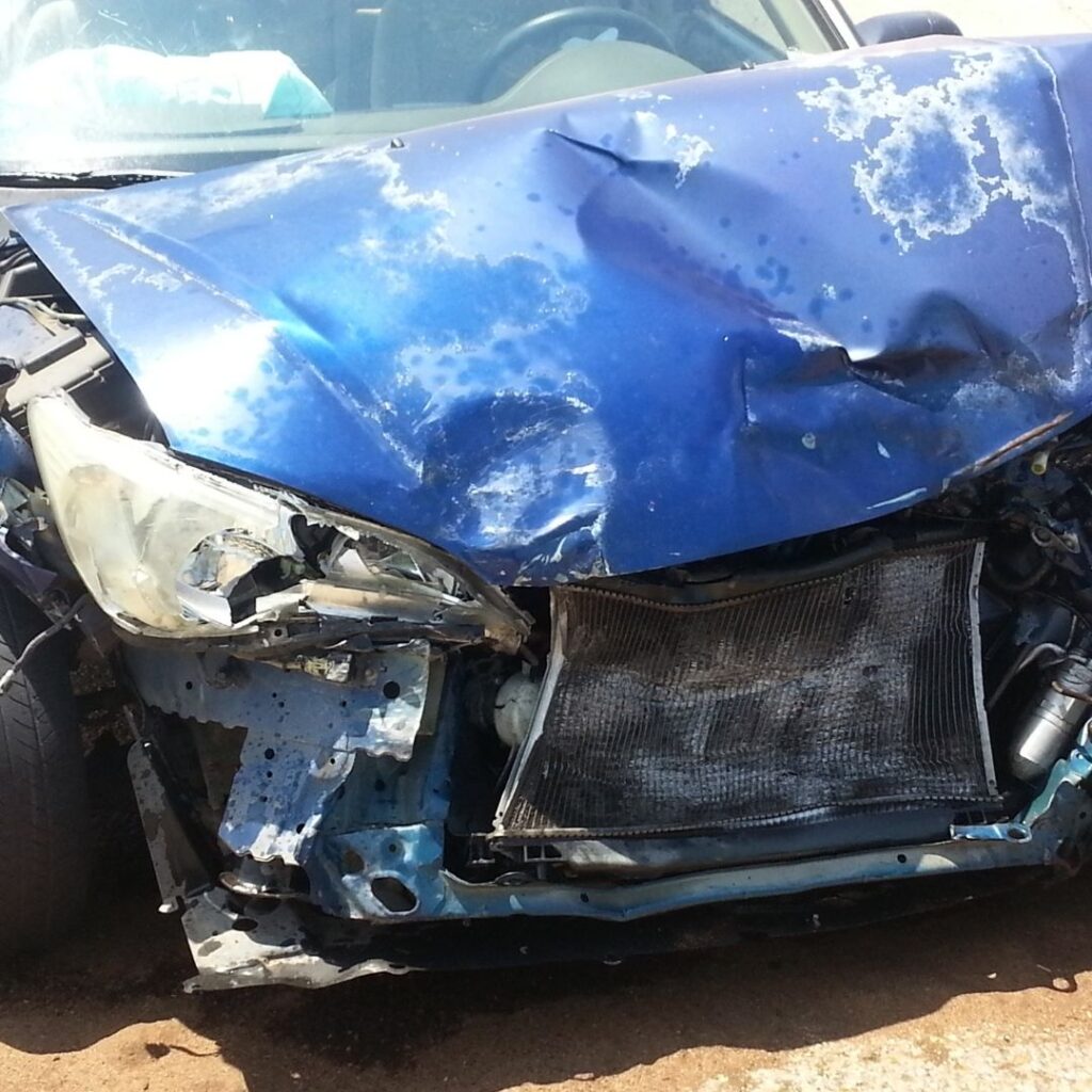 A crashed car