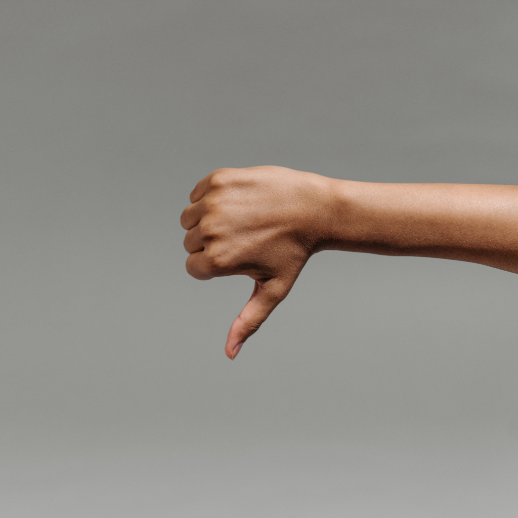Thumbs down