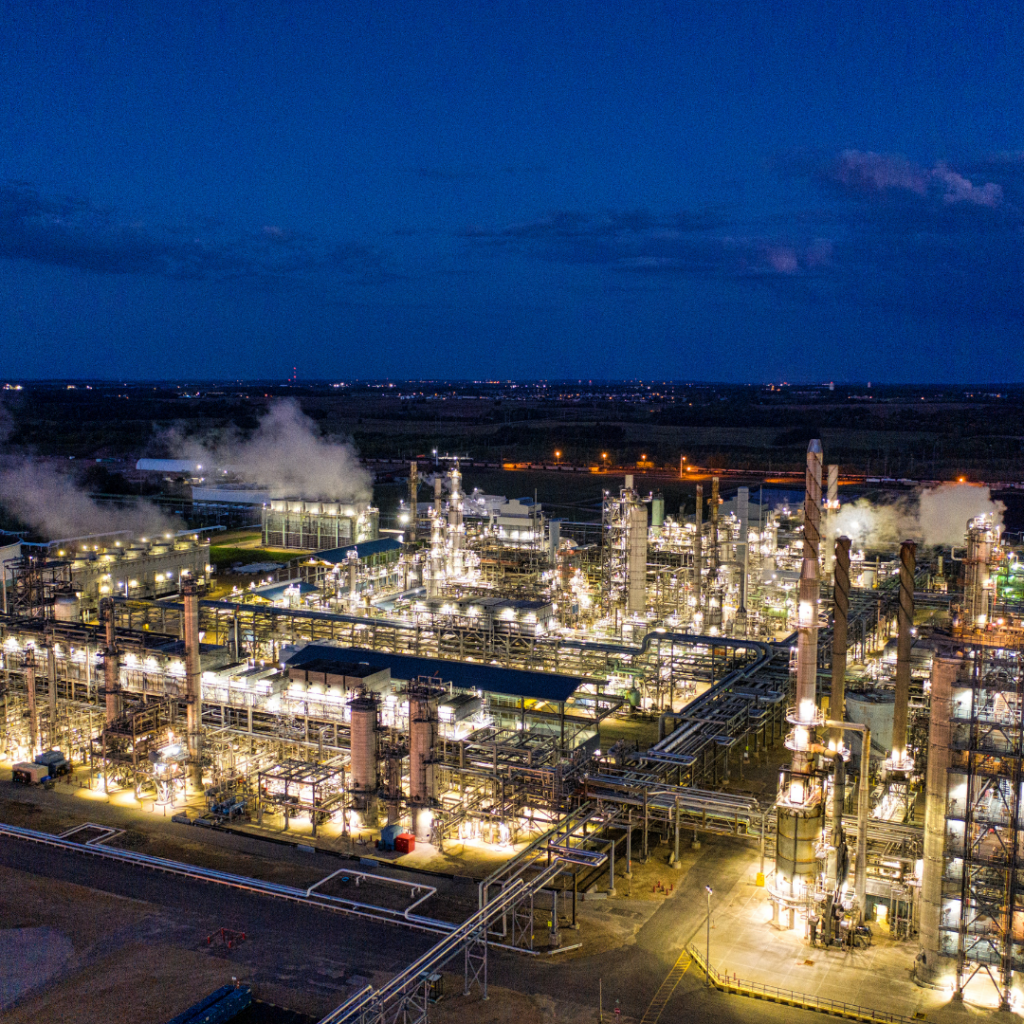 An industrial worksite