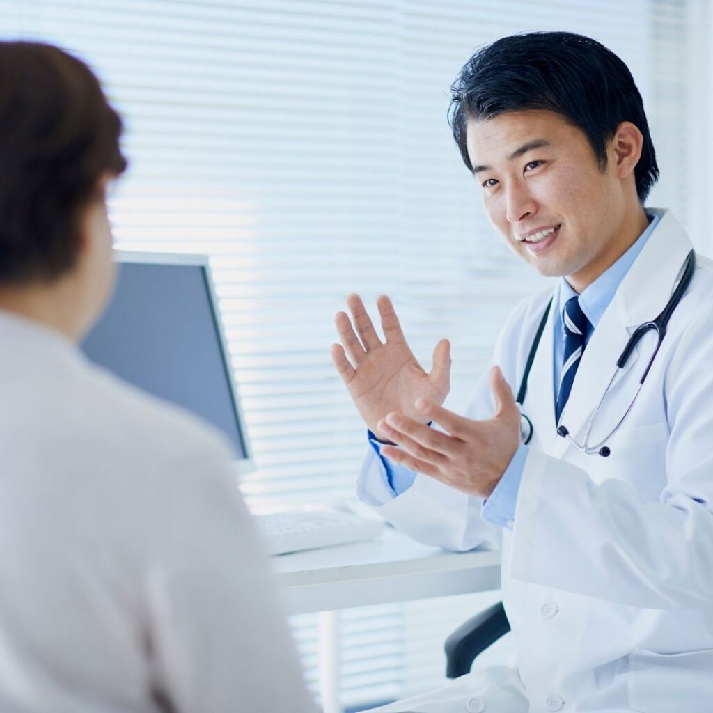 A doctor and patient