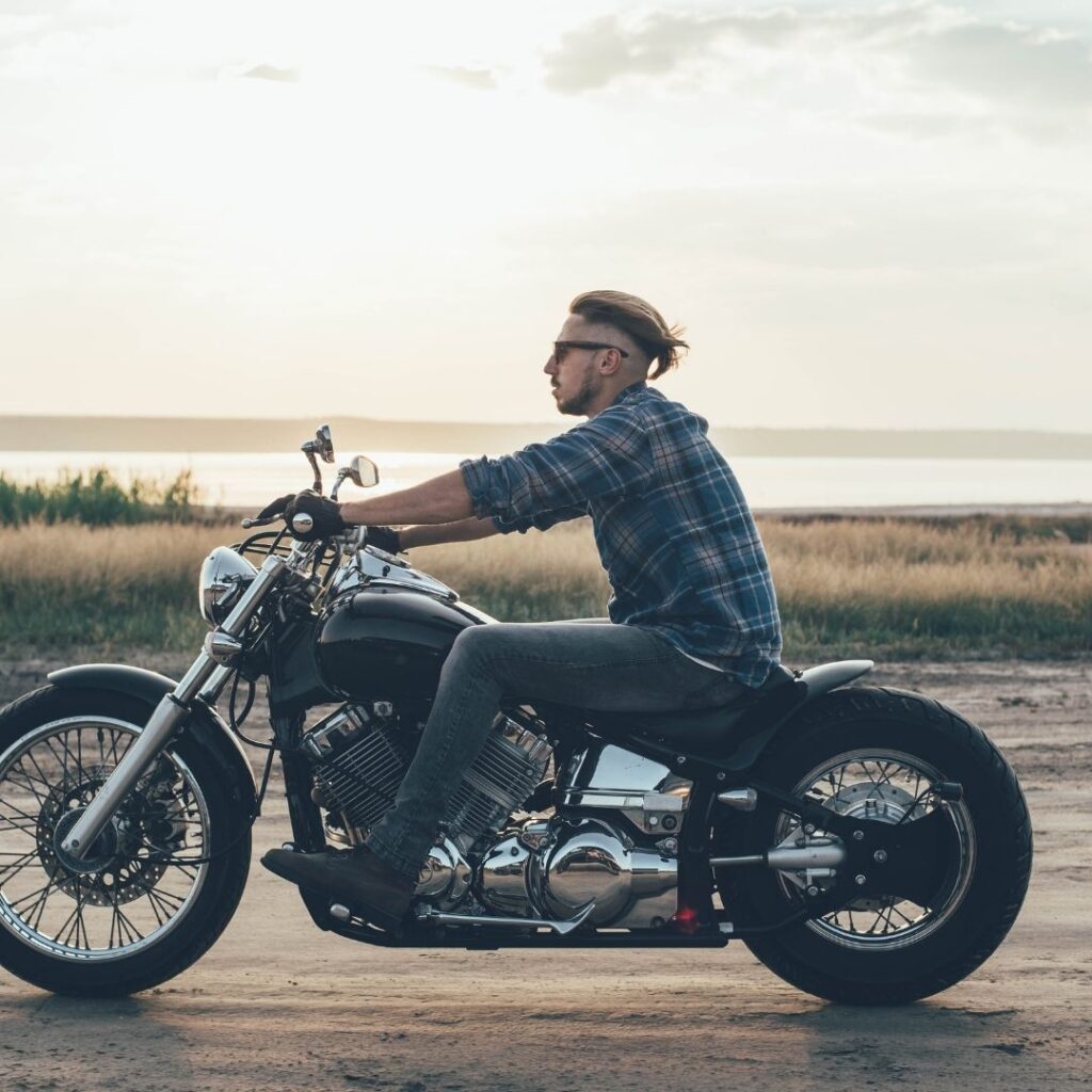 A motorcycle rider