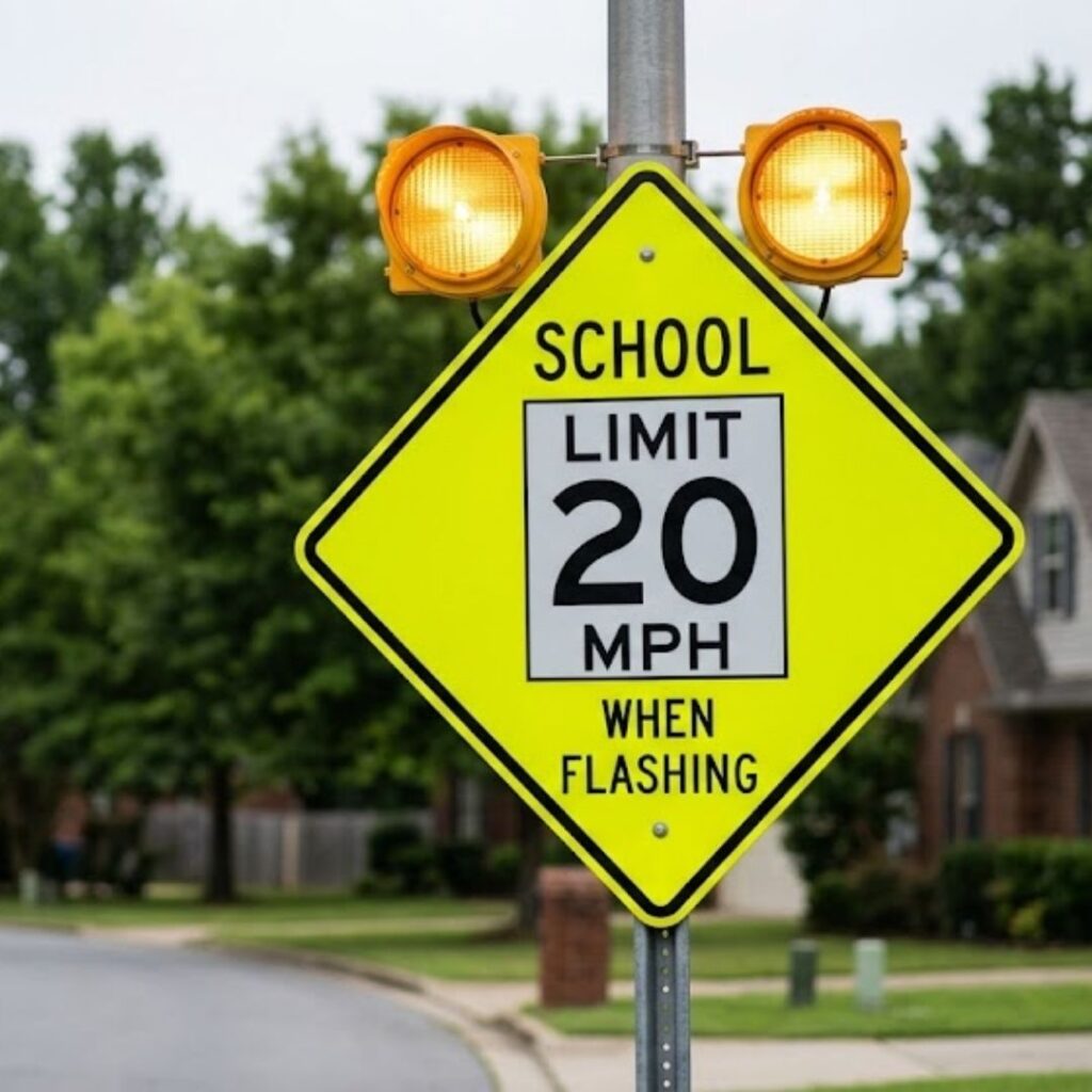 school limit sign