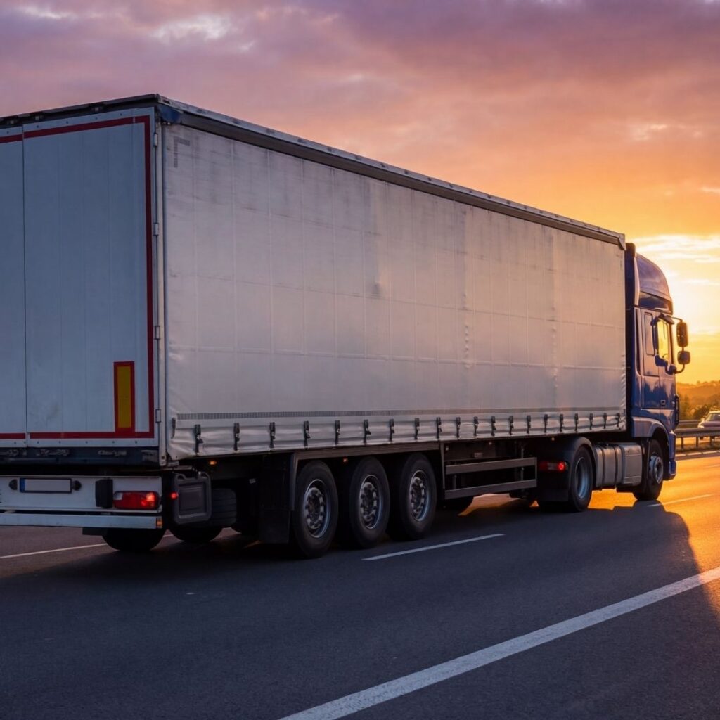 semi on road