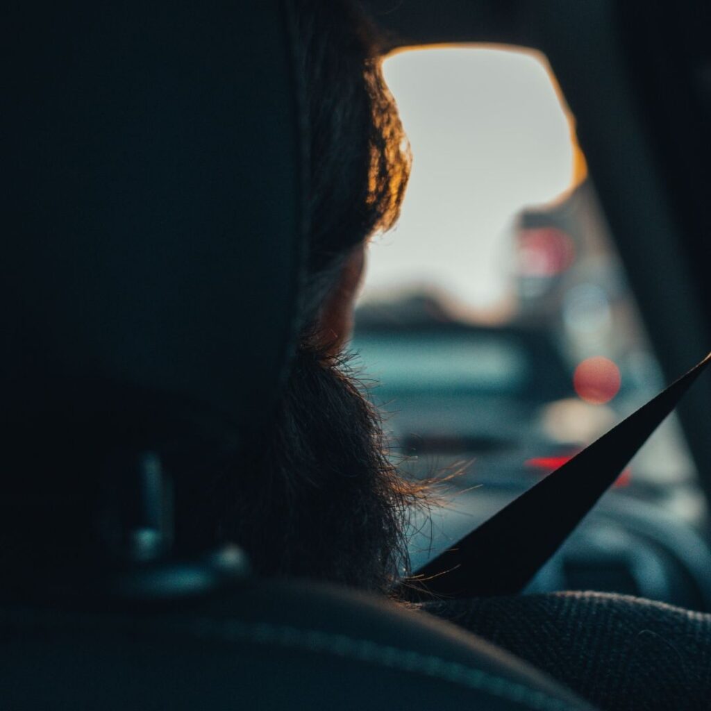 passenger in car