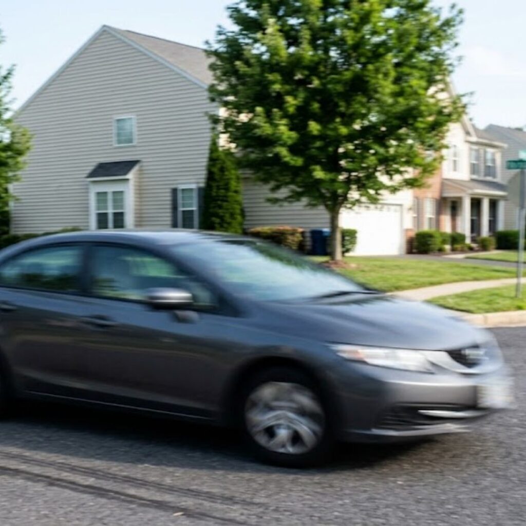 speeding car
