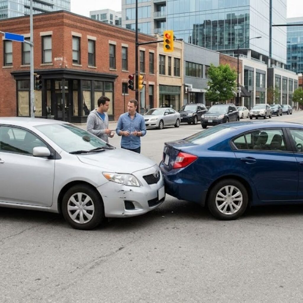 fender bender in intersection