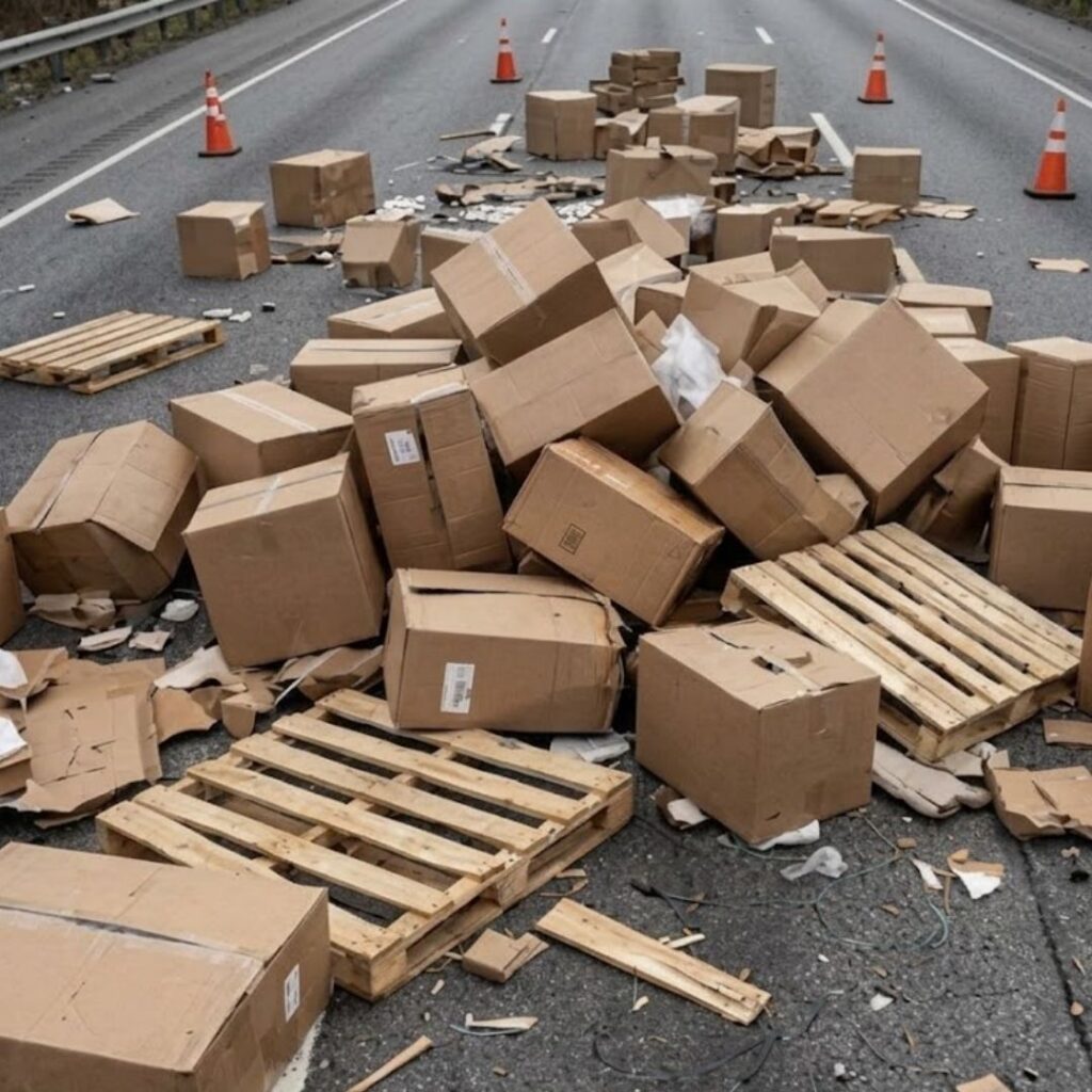 boxes on highway