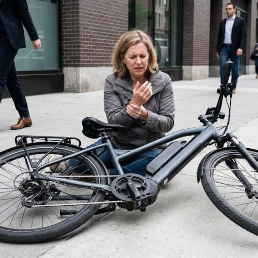 person injured from electric bike crash