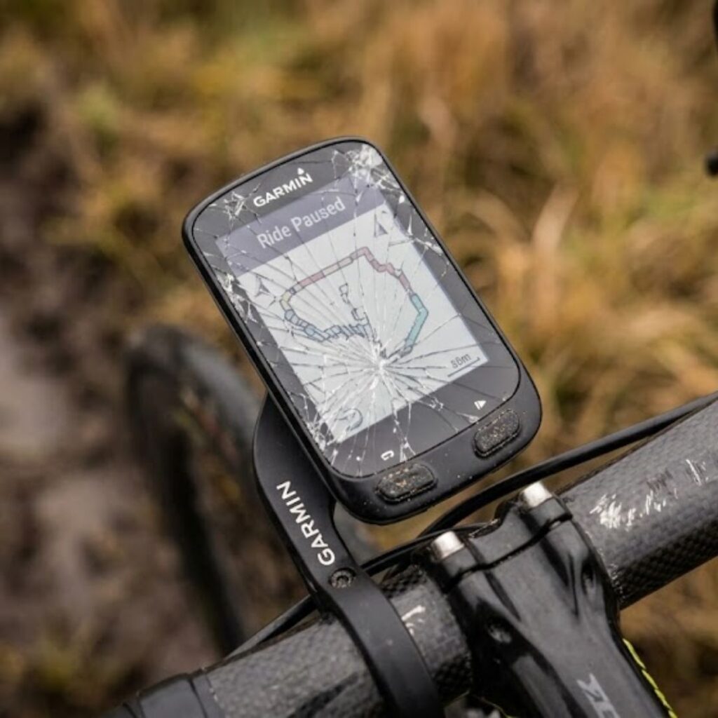 smashed garmin nav